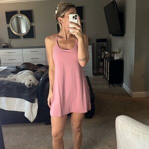 Pink spandex tennis dress